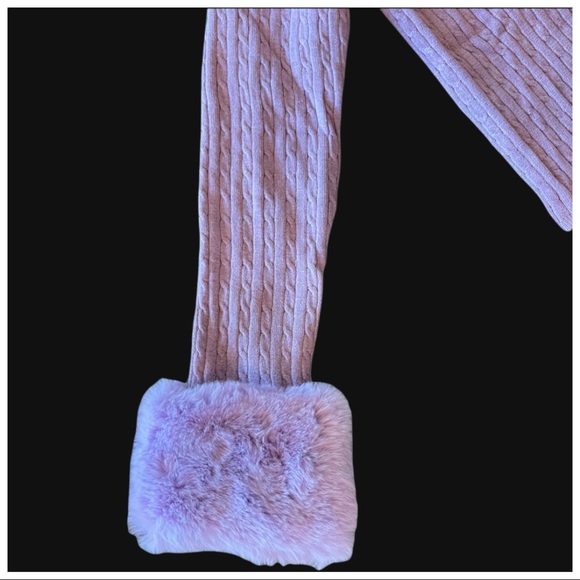 The Neena Purple Faux Fur Trim Sweater - Picture 7 of 8